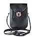 Produktbild NICESTILE Smartphone Tasche (18x12x3cm) mit langem Riemen (130cm), Mini PU Crossbody Handy Tasche, geeignet für grosse Smartphones wie iPhone X, 8 Plus oder Samsung Galaxy S8 - SCHWARZ