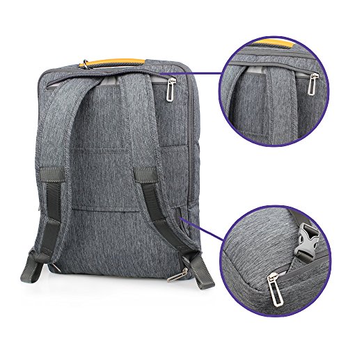 WIWU 3 in 1 Schultertasche Handtasche Laptop Rucksack f  r 15 Zoll Schulrucksack Umh  ngetasche mit gro  em Laptopfach und Zubeh  rf  cher passt Lapto