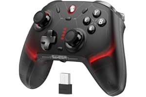 ‎GAMESIR GameSir Cyclone2 TMR Controller pc TMR Hall Stick Gamepad mit dualem Hall Trigger/Micro Trigger Gaming Controller für Switch, Android, iOS und PC Verkabelt/Drahtlos/2.4G mit Makrotasten Schwarz