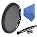 Price comparison product image Beschoi 58mm Slim Adjustable Fader Variable ND Filter ( ND2 ND4 ND8 ND16 to ND400) Neutral Density Filter Made of Japan Import Optical Glass with Microfiber Lens Cleaning Cloth and Cleaning Pen for DSLR Camera