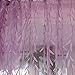 1m * 2m Curtains Rural Style Willow Leaves Pattern Offset Blind Printed Glass Yarn for Door Window Decor (Purple)