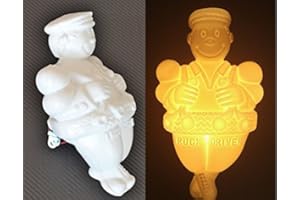 VNVIS 2?pi?Ces Jim Junior Le Chauffeur du Camion Trucker Blanc 12?24?V Lumi?re pour Camion Bus Van Man Volvo Renault DAF Scania