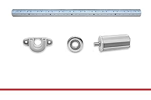 ALBE HAUS GARTEN SONNENSCHUTZ albe Rolladenwelle SW40 Stahlwellenset für Kästen bis 120 cm inkl. Lager und Kapsel