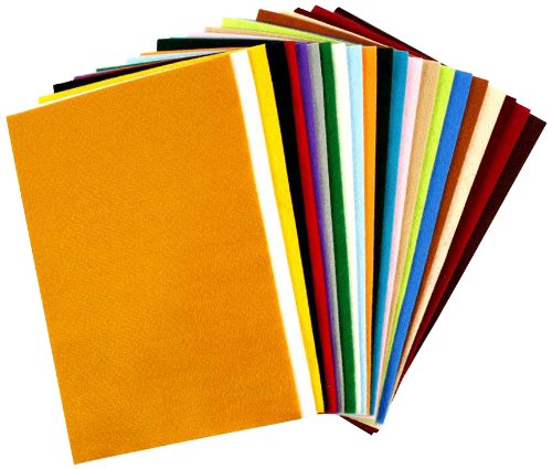 Filz 24 Stk. verschiedene Farben, 20x30 cm