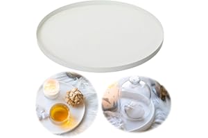 ‎LS-LEBENSTIL LS-LebenStil XL Metall Deko-Teller Weiß 35cm Rund Deko-Tablett Deko-Schale Kerzentablett Servierteller Serviertablett Deko Wohnzimmer Weihnachten Advent Tisch Deko Tablett Dekoration Untersetzer