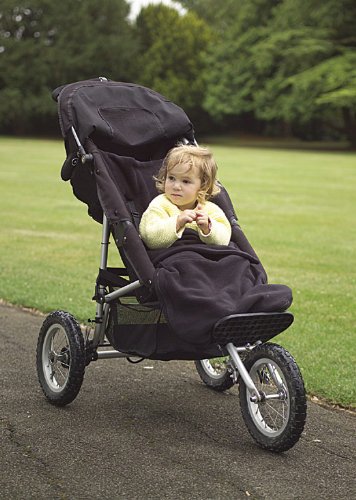 Buggysnuggle Fleece Footmuff (Plain Black)