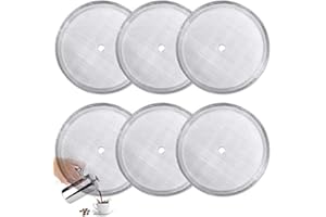 MeelioCafe Uniwersalny filtr zamienny French Press 1 l, filtr French Press pasuje do większości 1000 ml / 34 oz / 6 filiżanek French Press, 6 sztuk