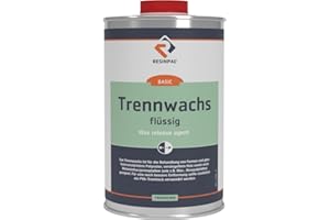 RESINPAL Trennwachs (flüssig) - Trennmittel für Epoxidharz und Polyesterharz | 1000 ml Trennmittel Formentrennmittel für die GFK-Verarbeitung | Besonders Geeignet für geschlossenporige Oberflächen |