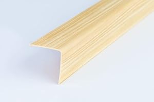 Wood Effect Plastic PVC Corner 1M Angle Trim Wall Corner Guard Edge Protector TMW Profiles (10mm x 10mm x 1M, Pine)