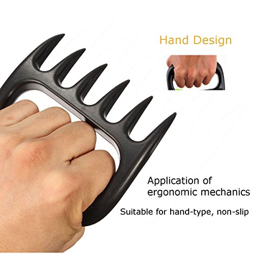 Kyerivs 1 Paar Pulled Pork Fleisch-Krallen Bärentatzen für Grill BBQ Fleischgabeln Truthahn - 3