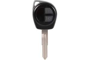 TBEST Carcasa de Llave remota de Entrada sin Llave, 2 Botones Caja de Carcasa de Llave de plástico y Metal remota Apta reemplazo para SX4, Negro