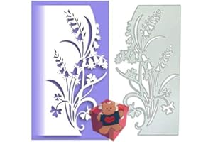 AOOL Flower Leaf Die Cuts, Flower Leaf Cutting Dies Cut Stencils for DIY Scrapbooking Album Decorative Wedding Invitation Paper Dies Card Making, Matte Platinum