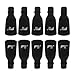 SupplyEU 10Pcs Plastic Acrylic Nail Art Soak Off Clip Cap UV Gel Polish Remover Wrap Nail Tool Blcak