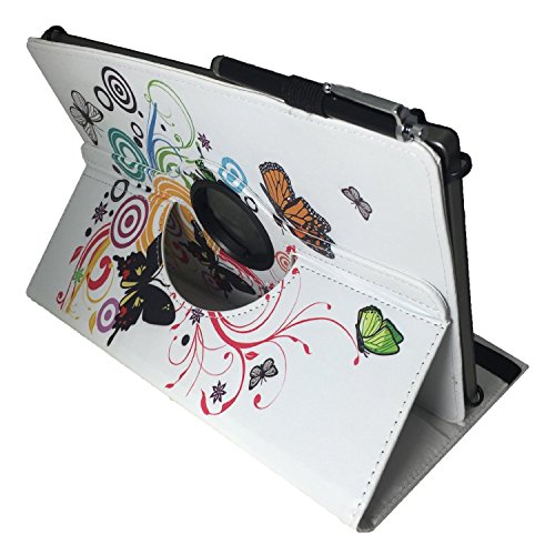 Archos 101b Oxygen – 10.1 Zoll Drehbare Tablet Schutztasche mit Standfunktion + Touch Pen – 10.1 Zoll Schmetterling 360° - 6