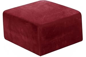 ZZDZW Copertura Sgabello Quadrato,Copri Ottomano ,Fodere Coprisgabello Fodere per Sgabello Fodera per Poggiapiedi Velluto Copri Pouf Quadrato 80x80/100x100/50x50/40 x 40 Quadrati Elasticizzato ( Color : #26