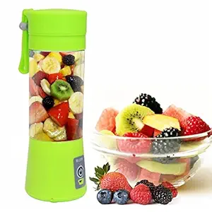 Baker's Cutlery Portable Blender, Electric Rechargeable Juicer USB Juicer Cup, Fruit Mixer Jar Machine with 4 Blades for Home and Travel (380 ml, Multi-Colour) (Juicer Multi)