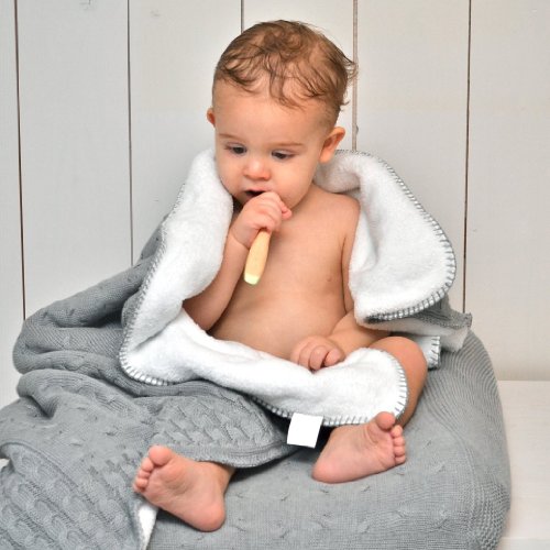 Baby’s Only Babydecke Strickdecke Teddyfutter 95 x 70 cm - 4