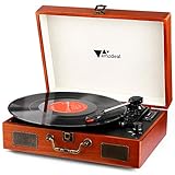 【RETRO-STIL UND HOCHWERTIGE GESCHENKIDEE】 Der AMZDEAL Plattenspieler verwendet Retro-Kofferdesign, eine exklusive rotbraune Holzmaserung mit Griffen und Bronzeschnallen, die ihn zu einem eleganten Dekoration macht, das den Schwerpunkt auf Familientreffen, Party oder Geburtstagsessen legen kann. Als Musikplayer in Kombination mit Alter und modernem Sinn wäre es eine perfekte Geschenkoption.