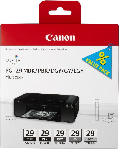 Canon 4868B005 Cartouche d encre d origine Noir mat Photo noir Gris fonc   Gris Gris clair