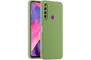HULLIN Custodia per Telefono in Silicone Colorato, Adatta per Redmi Note 8 / Note 8 2021 (6.3") - Verde Matcha