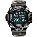 Adisaer Herren Uhr Klassisch Wasserdicht Digitale Uhr Herrenuhr Tarnung Khaki Outdoor Sportuhr Armbanduhr Automatikuhr