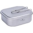 Boundless Voyage Single Layer Titanium Lunch Box Food Container Portable Camping Cookware Outdoor Rice Cooker Dishwasher Safe Ti2084C