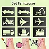 Diese Tattoo Schablonen sind aus hochwertiger PVC-Folie / selbstklebend und erleichtern die Arbeit auch für Anfänger