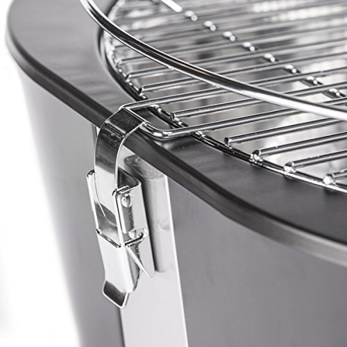 Grill & Chill Holzkohlegrill / Tischgrill mit Gebläse, Ø 36cm, Farbe: Schwarz - 5