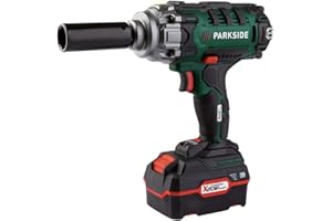 Kompernass Parkside Clé à percussion sans fil 20 V avec batterie lithium-ion allemande (4 Ah) et chargeur rapide