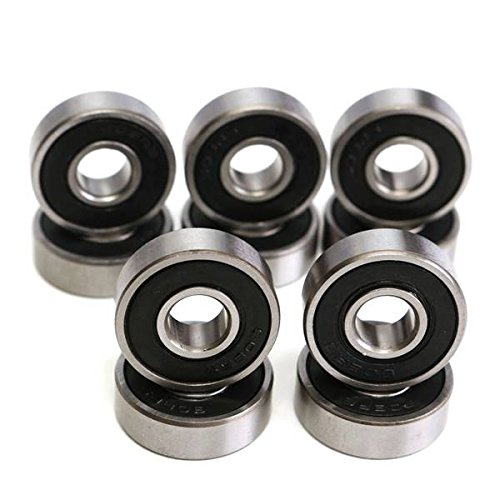 Preisvergleich Produktbild Saver 10pcs 8x22x7mm Rillen Miniatur-Lagerdichtungs 608-2RS 608RS Rillenkugellager