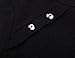 DJT Men Stylish High Collar Slim Fitted Long Sleeve Casual Pullover Top Sweater Sweatshirt Shirt Black X-Large