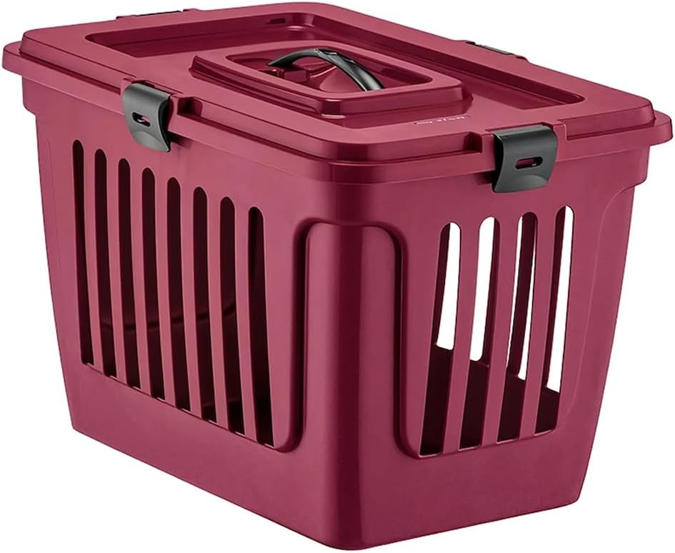 Pribor Kedi Ve Köpek Lüks Taşıma Çantası Üstten Girişli 44 x 29 x 30 Cm (Bordo)