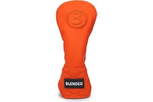 BAIRBRE Golf Club Head Covers, Blue Golf Fariway Wood Covers Hybrid Head Covers 3 Wood Headcover Leather Golf Headcover with Number Tag for Scotty Cameron Odyssey Taylormade All Brand