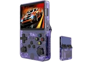 Aidodmom Console di gioco portatile retrò, R36S, display IPS da 3,5 pollici, scheda TF da 64/128 GB, oltre 20.000 giochi, con sistema Linux open source
