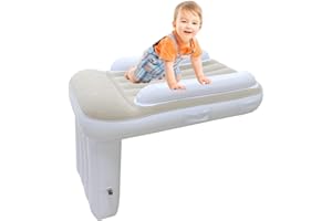 JANTEELGO Airplane Bed for Toddlers Baby Travel Essentials (No Pump) Portable Inflatable Beds Kids to Lie Down and Rest - Plane Bed for Kids Fits Most Seats for Flight, Car