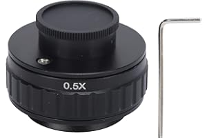 Nimomo Microscope Adapter 0.5X Adapter Lens 38mm C-Mount Adapter Trinocular Stereo Microscope Tube for Digital Camera Focusing