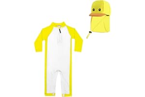 weVSwe Maillot de Bain bébé UPF 50+ Maillot de Bain Rash Guard à Manches Longues avec Fermeture éclair à l'entrejambe