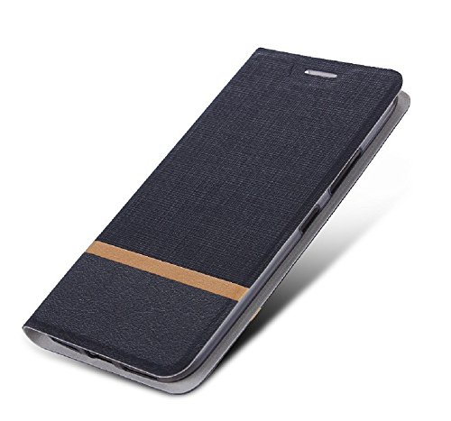 Bllosem Meizu M3 Note Case Business Style Slim Fit PU Cover with Kickstand Function and Card Holder Full Protection Case for Meizu M3 Note Black