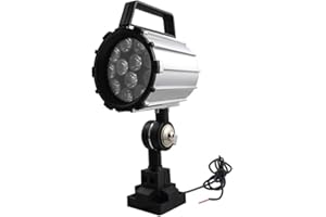 XUNDE 12W 240V, Adjustable Multipurpose Worklight,IP68 Explosion-Proof Oilproof Waterproof LED Machine Work Light for Lathe, CNC Milling Machine, Drilling Machine, Aluminum Alloy, Short Arm (12)