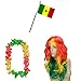 Produktbild Sonia Originelli Fan-Paket-4 WM Fußball Locken Perücke Hawaiikette Flagge Party Farbe Senegal