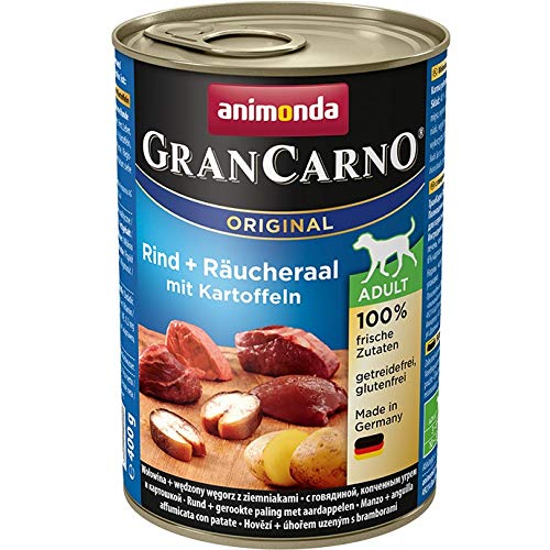 Animonda Gran Carno Hundefutter Adult Rind + Räucheraal mit Kartoffeln, 1 Stück