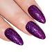 Bling Art Stiletto False Nails Gel Fake Acrylic Purple Glitter Medium 24 Tips UK