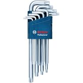 Bosch Professional 9 piece Allen key set TORX 1600A01TH4, blue