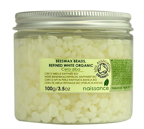 Bio Weiße Bienenwachsperlen, raffiniert - 100g
