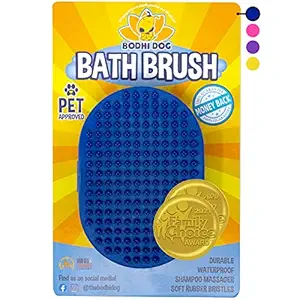 Bodhi Dog Grooming Pet Shampoo Brush Soothing Massage Rubber Bristles Curry Comb for Dogs and Cats Washing