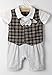Infant Toddler Boy Baby Bowknot Gentleman Romper Jumpsuit Outfit Plaid Clothes