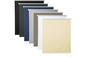 ‎WOLTU WOLTU Verdunklungsrollo ohne Bohren Beige 90x160cm (BxH), Thermorollo Klemmfix Fensterrollo Seitenzugrollo easyfix Verdunkelung Rollos Sichtschutz und Sonnenchutz, Klemmrollo für Fenster & Tür