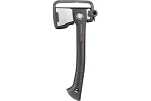 Fiskars Ultra Ascia Universale U14, Ascia Multiuso per Giardino e Outdoor, Rivestimento ToughCoat, Equilibrio Ottimizzato, Lama in Acciaio al Carbonio/Manico in FiberComp, 35,5 cm, Nero, 1086010