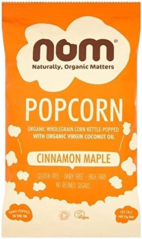 Nom Organic Cinnamon Maple Popcorn 25g - Pack of 6