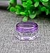 3g/3ml Hexagon Empty Plastic Cosmetic Jars with Lids for Creams/Sample/Make-Up/Glitter Storage Refill Cosmetic Lotion Make up Balm Travel Tester For Xmas Halloween day Present Pink (25) (Purple)